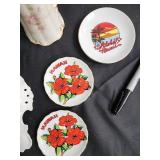 Shofu China Occupied Japan Floral Plates, Hawaii Souvenir Plates, Creamers & Filigree Center Dish