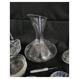 Crystal Cut-Glassware Assortment - Bowls, Decanter, Carafe, Basket