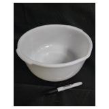 5-Piece White Ceramic Tableware Set - 2 Textured Hobnail Cups, 2 Mixing Bowls, 1 Cereal Bowl