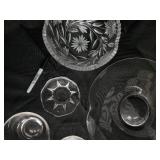 Crystal Clear Glassware - Floral/Starburst Pattern - Assorted Pieces