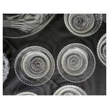 Crystal Clear Glassware - Floral/Starburst Pattern - Assorted Pieces