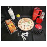 Vintage Coca-Cola Clock & Retro Kitchen Collectibles - Osterizer Mini Blender & More