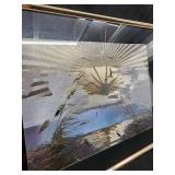 Pair of Framed Nautical Ship Prints - Gold Trim Frames