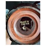 Made in Japan Ceramic Vase Set - Celadon Blue Vases (3) & Brown Floral Teapot & Green Teapot