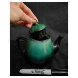 Made in Japan Ceramic Vase Set - Celadon Blue Vases (3) & Brown Floral Teapot & Green Teapot