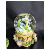 Assorted Porcelain Figurines & Ornaments - Snow Globe, Birthday Bell, Lantern, Garden Decor