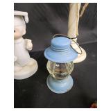 Assorted Porcelain Figurines & Ornaments - Snow Globe, Birthday Bell, Lantern, Garden Decor