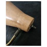 Vintage Adjustable-Arm Desk Lamp with Brown Cone Shade