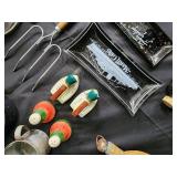 Vintage Kitchen Tools Lot - Red Digital Scale, Grater, Skewers, Shakers, Osterizer