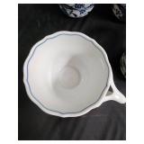 Blue Danube Flow Blue Porcelain Mugs & Creamers Set - Made in China