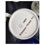 Blue Danube Flow Blue Porcelain Mugs & Creamers Set - Made in China