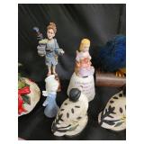 Assorted Ceramic Figurines, Snow Globe & Porcelain Keepsakes - Vintage Collectibles