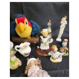 Assorted Ceramic Figurines, Snow Globe & Porcelain Keepsakes - Vintage Collectibles