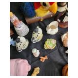 Assorted Ceramic Figurines, Snow Globe & Porcelain Keepsakes - Vintage Collectibles