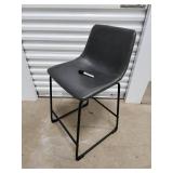Counter Stool - Black Leatherette Seat, Metal Frame