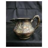 Barbour Silver Co. Quadruple Plate Tea Set - Floral Engraving & Decorative Plate