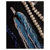 Beaded Necklaces - Pearl Strands, Turquoise Beads & Pendant Charms