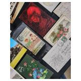 Vintage Postcards Collection - Assorted Greeting, Scenic, Floral & Train Cards