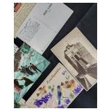 Vintage Postcards Collection - Assorted Greeting, Scenic, Floral & Train Cards