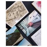 Vintage Postcards Collection - Assorted Greeting, Scenic, Floral & Train Cards