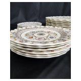 Copeland Spode Florence Dinnerware Set - Plates, Creamer, Gravy Boat, Salt & Pepper Shakers