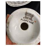 Copeland Spode Florence Dinnerware Set - Plates, Creamer, Gravy Boat, Salt & Pepper Shakers