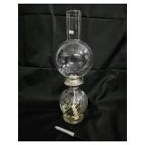 Williams Glass Hurricane Oil Lamp with Swirl Base