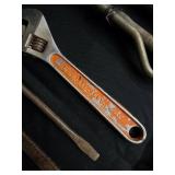 Vintage Hand Tools Lot - Wrenches, Pliers, Hammer, Oil Can & Chain