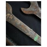 Vintage Hand Tools Lot - Wrenches, Pliers, Hammer, Oil Can & Chain