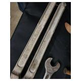 Vintage Hand Tools Lot - Wrenches, Pliers, Hammer, Oil Can & Chain