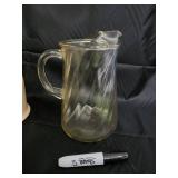 Crystal Cut-Glass Decanter Pair with Stoppers, Glass Tumblers & Ceramic Pitchers