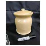 Crystal Cut-Glass Decanter Pair with Stoppers, Glass Tumblers & Ceramic Pitchers