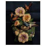 Roman Inc. Bird & Flower Ceramic Figurines - 3-Piece Set (1997)