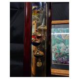 Bird of Paradise Prints in Oak Frames with Vintage Glassware Cabinet