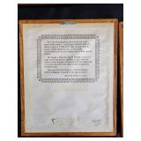 Bird of Paradise Prints in Oak Frames with Vintage Glassware Cabinet