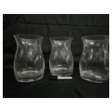 Clear Glass Hurricane Vases (Lot of 3)