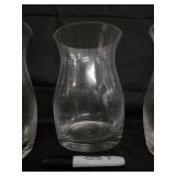 Clear Glass Hurricane Vases (Lot of 3)