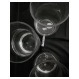 Clear Glass Hurricane Vases (Lot of 3)