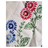 Vintage Embroidered Linen & Lace Textiles Collection - Floral & Crochet Details