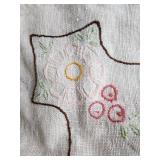 Vintage Embroidered Linen & Lace Textiles Collection - Floral & Crochet Details