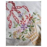 Vintage Embroidered Linen & Lace Textiles Collection - Floral & Crochet Details