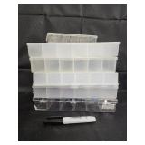 Clear Plastic Storage Organizer Boxes - 5-Piece Assorted Compartment Set