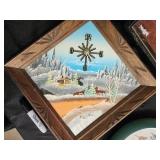 Bird Clock & Winter Landscape Print & Playing Cards Wall Art (Lot of 3)
