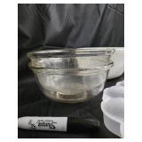 Corelle by Corning Microwaveable White Bowls & Royal Worcester Forget Me Not Fine Bone China Plate