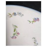 Corelle by Corning Microwaveable White Bowls & Royal Worcester Forget Me Not Fine Bone China Plate