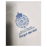 Corelle by Corning Microwaveable White Bowls & Royal Worcester Forget Me Not Fine Bone China Plate
