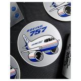 Boeing 757 Decals - Pratt & Whitney Logos (Lot of 4)