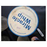 Atlas Seal-All Mason Jars - Vintage Glass Canisters with Miracle Whip & Red Star Lids