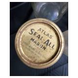 Atlas Seal-All Mason Jars - Vintage Glass Canisters with Miracle Whip & Red Star Lids