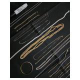 Chain Necklaces & Bracelet - Assorted Gold & Silver Styles